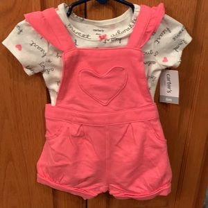 Carter’s Two Piece Romper. Snap bottoms
